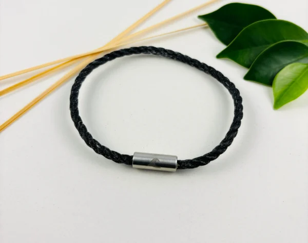Fischernetzarmband Schwarz – Bild 2