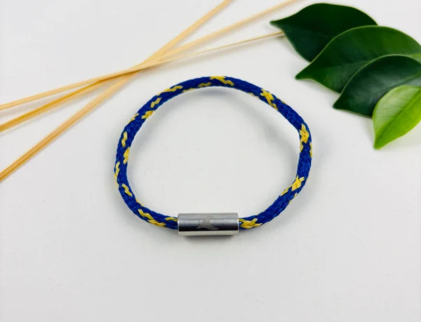 Geisternetzarmband Blau/Gelb – Bild 3