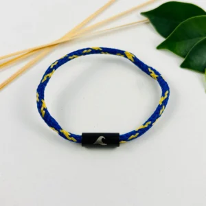 Geisternetzarmband Blau/Gelb