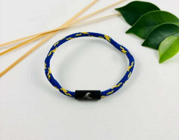 Geisternetzarmband Blau/Gelb
