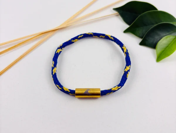 Geisternetzarmband Blau/Gelb – Bild 2