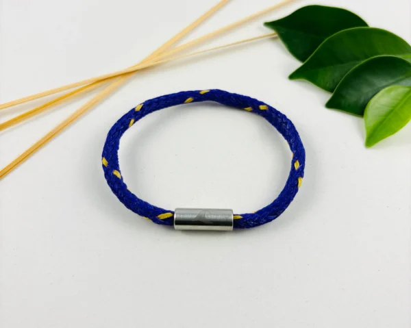 Geisternetzarmband Lila/Gelb