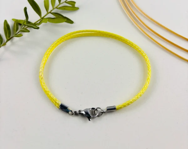 Upcycling Kitearmband Gelb – Bild 3