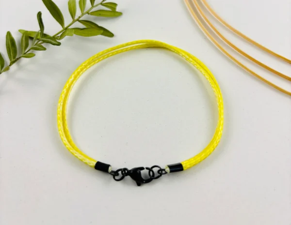 Upcycling Kitearmband Gelb – Bild 2