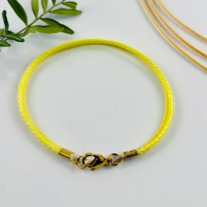 Upcycling Kitearmband Gelb