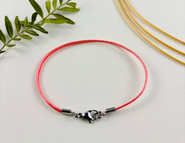 Upcycling Kitearmband Hellrot