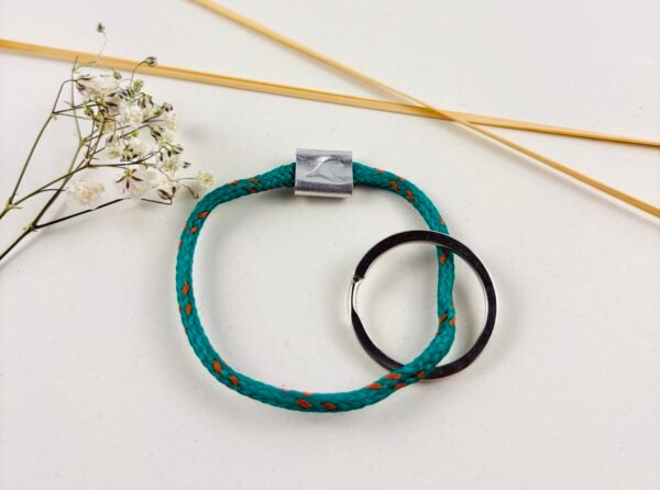 Upcycling Schlüsselanhänger Blau/Lila