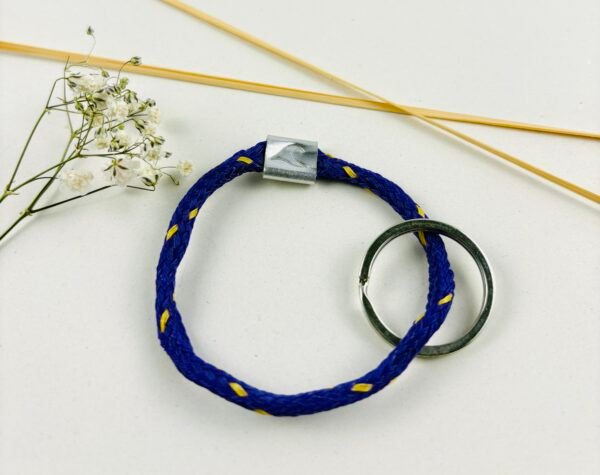 Upcycling Schlüsselanhänger Lila