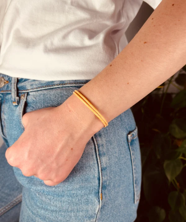 Upcycling Kitearmband Orange – Bild 4