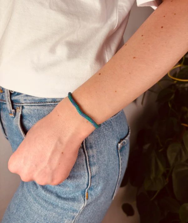 Geisternetzarmband Blau/Lila – Bild 4