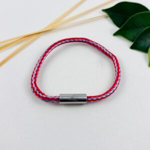 Geisternetzarmband Rot/Grau